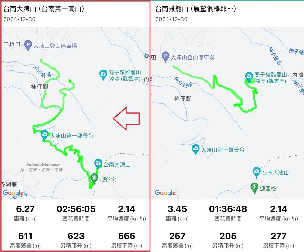 Guanziling Mt.dadongtrail Map