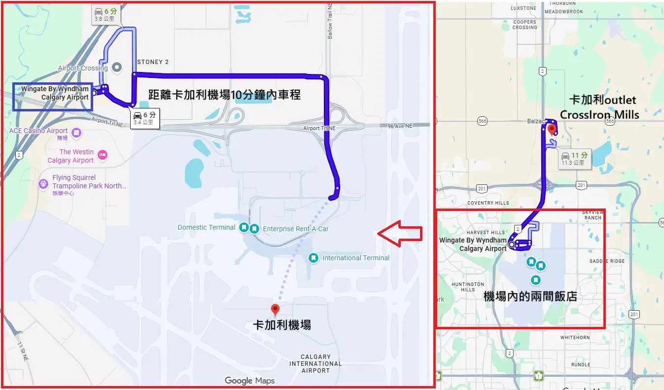 Hotel Wingate By Wyndham Calgary Airport Map